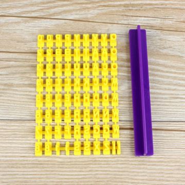 Reusable Plastic Biscuit Letter Stamps - 72 Pcs Alphabet Cookie Letters for Cake Decoration