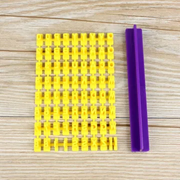 Reusable Plastic Biscuit Letter Stamps - 72 Pcs Alphabet Cookie Letters for Cake Decoration