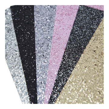 Glitter Pu leather synthetic pu leather for shoes
