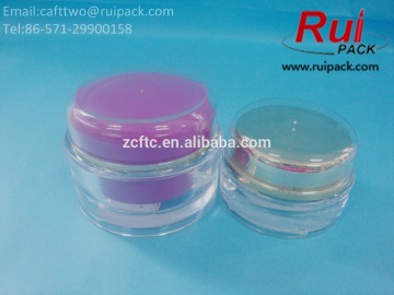5g-200g plactic acrylic cream jars, double layers acrylic containers for cosmetic packaging