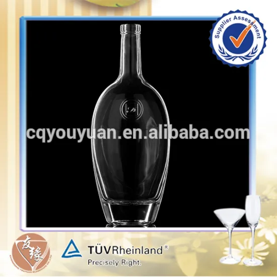 Cork Top Customed Liquor Bottle Empty 700ML Glass Bottle Weight For Whiskey