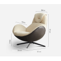 Italien moderner hoher Rückendesign Velvet Sofa Stuhl