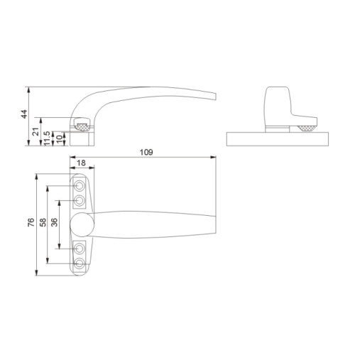 Casement Window Single point lock handle