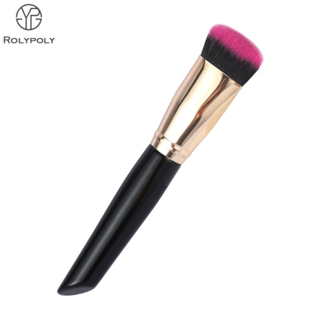 Brosse de maquillage unique professionnel avec poignée de couleur noire