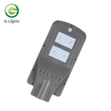 Luz de calle led solar integrada con sensor de movimiento IP65