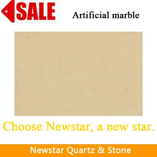 Newstar polished artificial beige marble tile flooring