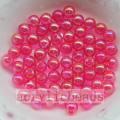 Bijoux de bricolage perles rondes claires placage AB perles acryliques en vrac