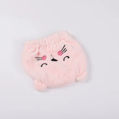 Microfiber kids dry hair cap
