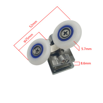 GUIDA 712363 Stainless Steel Bearing Roller Sliding Door Wheel and Shower Door Sheave Pulley