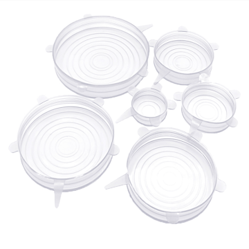 Silicone Food and Fruit Hugger Stretch Lids - Reusable Sealed Covers