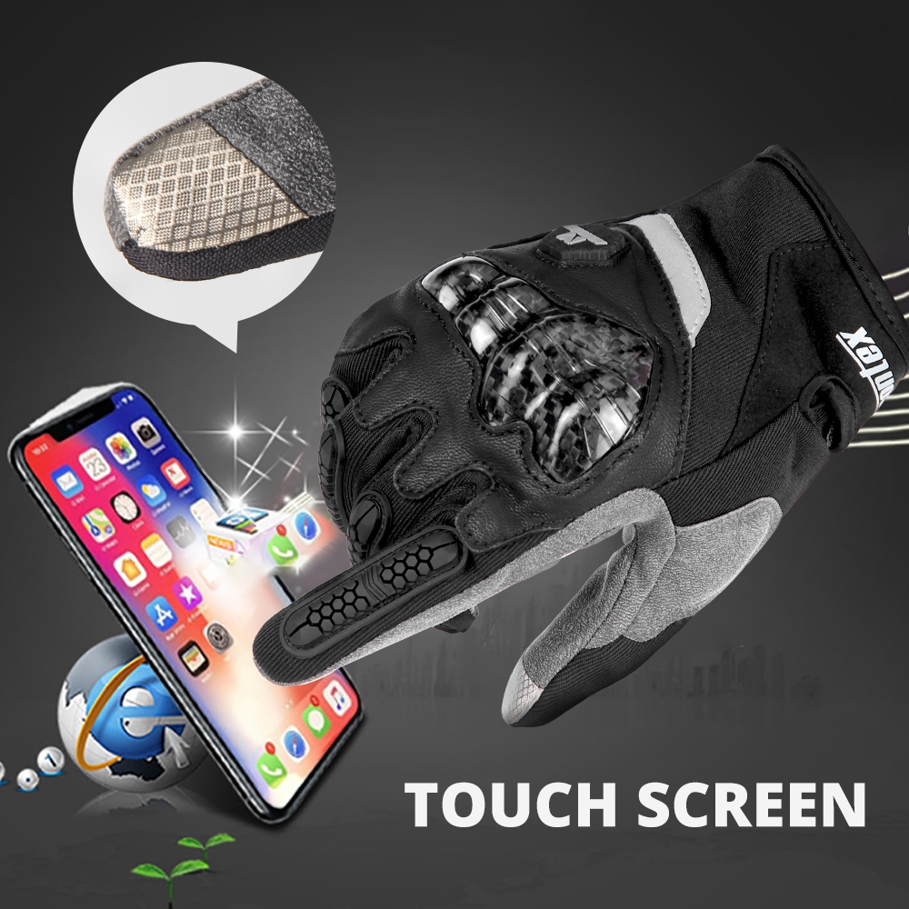 Masontex Motorcycle Gloves Carbon Fiber Material Moto Motocross Glove Summer Breathable Motorbike Touch Screen Gloves