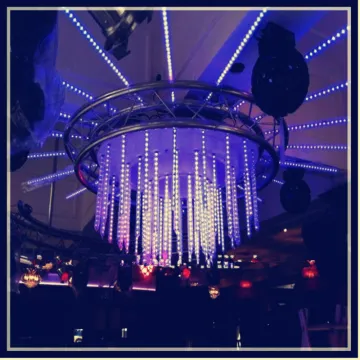Disco dmx rgb meteor tube rain lights