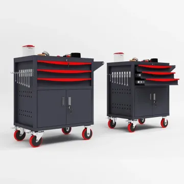 High-Capacity Storage Cabinet with 3 Drawers and Rolling Wheels