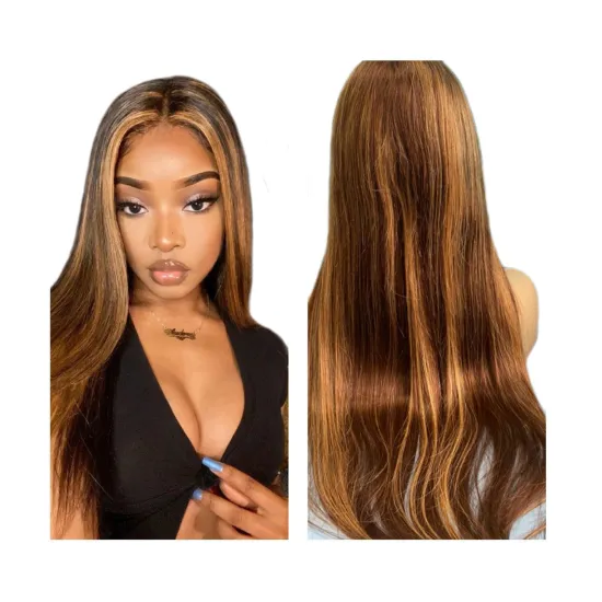 Wholesale Highlight Human Hair Wigs For Black Women HD Lace Front Piano Ombre Wig Natural Human Hair Wigs 150% 180% Density