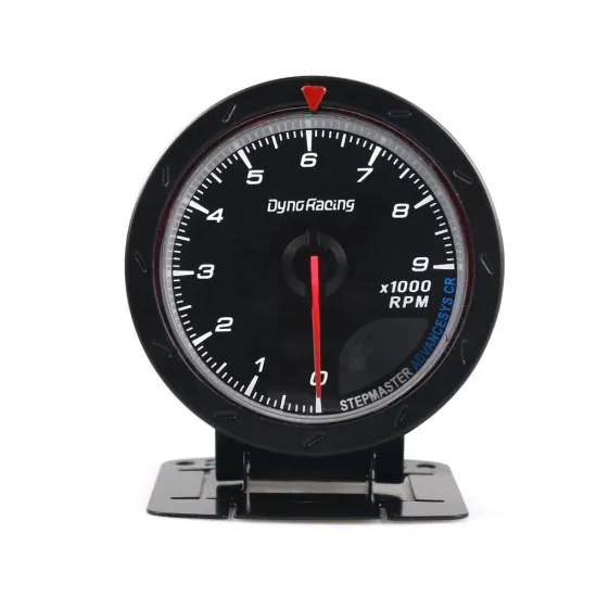 60mm Car Tachometer with 0-9000 RPM Gauge, Black Face and LED Lighting - High Visibility Car Dashboard Meter