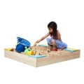 Zona de juegos al aire libre Jardín de madera Niños Sandpit Asiento