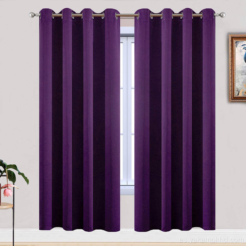 Cortinas opacas moradas de 72 pulgadas de largo