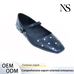 Elegant Black Mary Jane Flats for Women