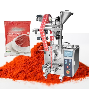 Automatisierte Verpackungsmaschine für Gewürzmischungen: Einreichung und Verpackung von Cili -Curry -Pulver, Kurkumapulver, Masala -Pulver in kleinen Beuteln