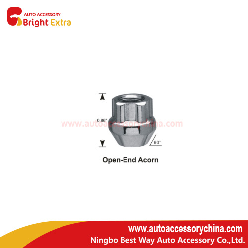 Porcas de talão de roda de bolota de extremidade aberta