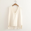 Bright White Knitted Vest Custom