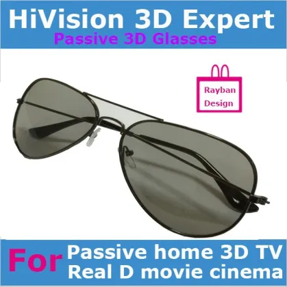 Metal frame Passive Real D or MasterImage 3D glasses