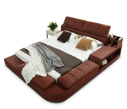 modern leather double sex bed design furniture B665
