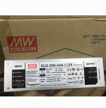 Meanwell ELG-200-24B 200W 24V LED Driver Price List - Dimmable, IP67 Waterproof, 110/220Vac to 24V