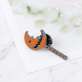 Jack O Lantern pins and broches orange enamel pumpkin monster brooch pumpkin lantern lapel pin badge funny Halloween gift kids