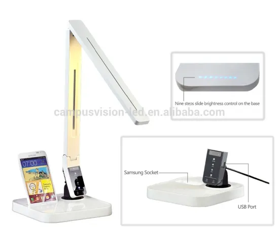 Ebay LED light flexiable office working table lamp wirh USB charger stand LED lamp