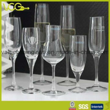 Mouth Blown Champagne Glasses for Tasting and Brand Promotion