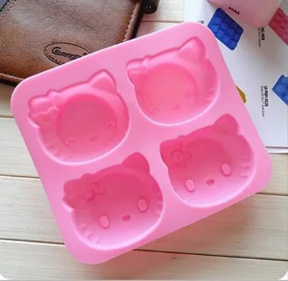 4 face Holle-Kitty Silicone Cake Chocolate Mold