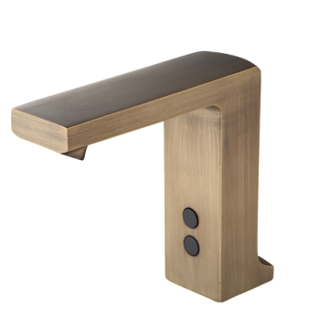 Bathroom Deck-Mounted Smart Basin Tap: Vintage Brushed Modern Touch Faucet with Infrared Sensor