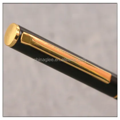 Hilton Marriott Hotel Promotional Gold Metal Slim Twist Ballpoint Pen