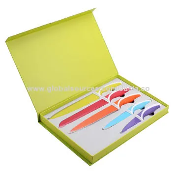 5pcs colorful non-stick coating knife set