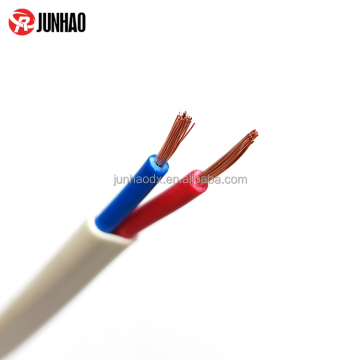 Specyfikacje i szczegóły dotyczące różnych mierników PVC Kable oświetlenia: 0,75 mm², 1 mm², 1,5 mm², 2 mm², 2,5 mm², 2 rdzeni płaski kabel - czerwony i niebieski