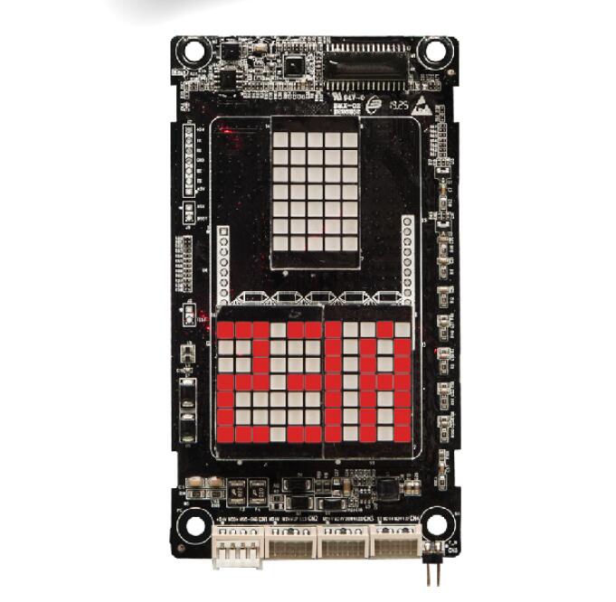 Red dot-matrix display board for elevators