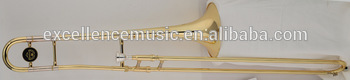 China musical instruments Gold lacquered Bb tenor Trombone with best price and quality
