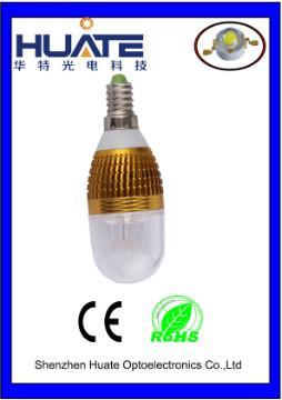 3W E14 LED Candle Lights With CE Listed,Gold Aluminum