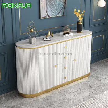 Modern Metal Sideboard for Living Room and Hotel Lobby - High Capacity Storage