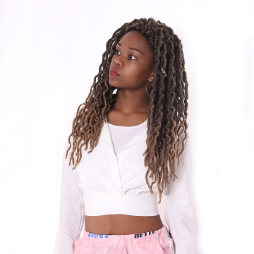 Alileader Wholesale New Wavy Faux Locs 18"  Faxu Locs Curly Crochet Hair Extensions