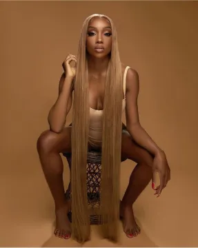 Silky Straight Joywigs Honey Blonde Color Closure Wig: High-Quality Virgin Brazilian Hair for Black Women