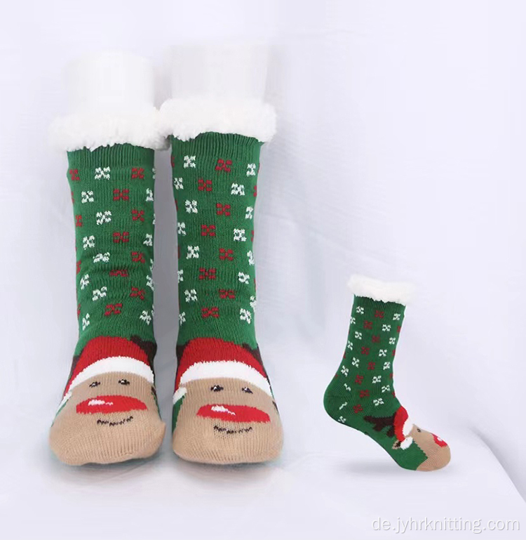 Frauen Weihnachten Fuzzy Fluffy Plush Slipper Socken