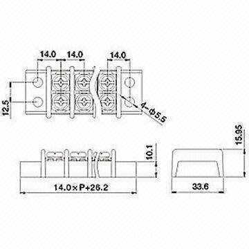 Block Terminal 41 Barrier Terminal Block With 14.0mm Pitch And 41a Rated Current, High ...