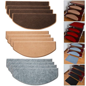 15pcs/Set Self-adhesive Stair Pads Anti-slip Rugs Safety Mute Floor Mats Repeatedly-use Safety Pads Mat for Home Stair