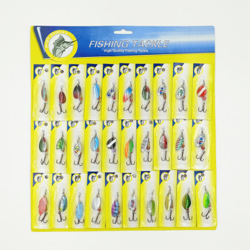 24pcs διάφορα μπάσα Hard Fishing Lure Set - Χονδρικό κουτάλι δελεαστικά με άγκιστρα