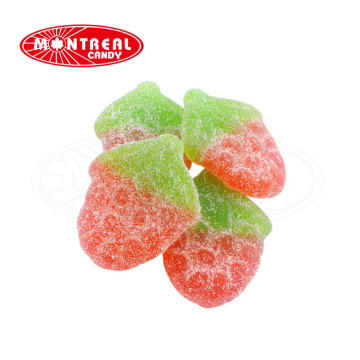 Oem Vegan Candies Strawberry Shape Sour Gummy