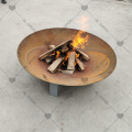 Corten Steel Outdoor Fire Pit Bows