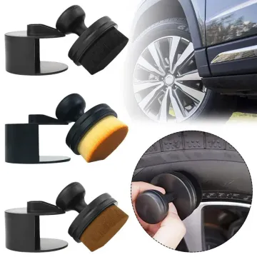 Portable Auto Detail Brush with Seal Cover for Tire Shine and Wax