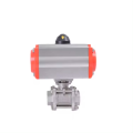 Pneumatic Actuator Threaded Three Pieces Ball Valve